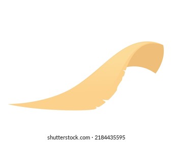 Papyrus ancient or medieval scroll with damage vector illustration isolated on white background