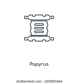 Papyrus concept line icon. Linear Papyrus concept outline symbol design. This simple element illustration can be used for web and mobile UI/UX.