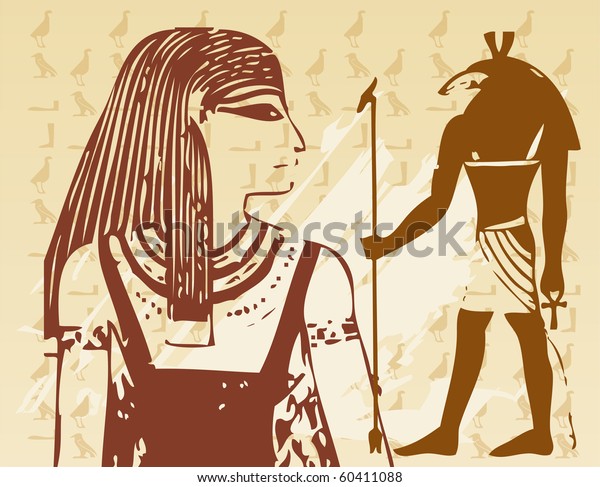 Papyrus Elements Egyptian Ancient History Vector Stock Vector (Royalty ...