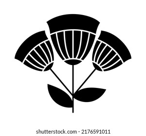 papyrus flowers icon on white background