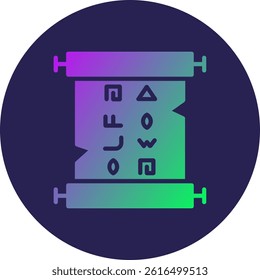 Papyrus Glyph Circle Gradient Icon