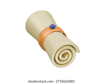 Icono de papiro Ilustración 3D Render