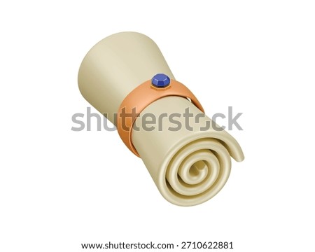 papyrus icon 3d illustration render