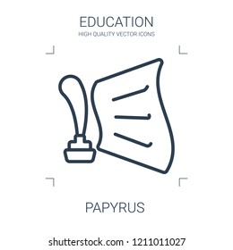 papyrus icon. high quality line papyrus icon on white background. from education collection flat trendy vector papyrus symbol. use for web and mobile