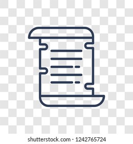 Papyrus icon. Trendy linear Papyrus logo concept on transparent background from Museum collection