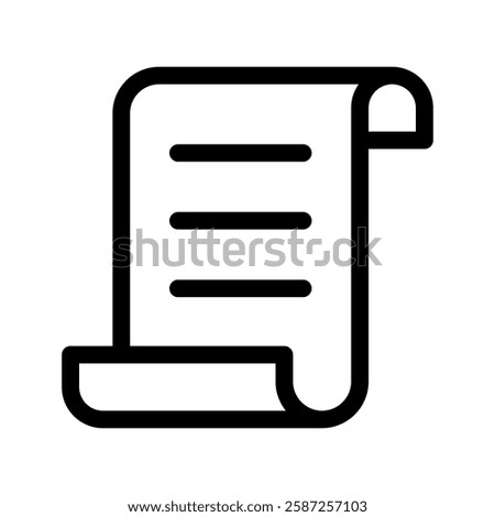 Papyrus Icon Vector Symbol Design Illustration