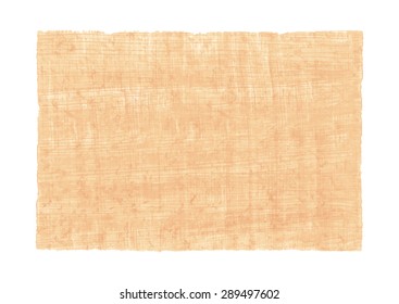 Papyrus isolated on white background. Paper texture