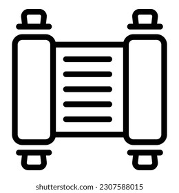 Papyrus jewish icon outline vector. Happy star. Jew culture