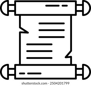 Papyrus Line vector Icon Design