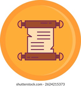 Papyrus Line vector Icon Design