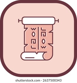 Papyrus Line vector Icon Design