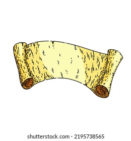 vector dibujado a mano antigua de papiro. pergamino de papel, pergamino de letras, papiros antiguos. ilustración de color aislado