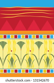 Papyrus Pattern - Vector illustration of a colorful papyrus pattern. Eps10