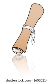 Papyrus Roll Icon w/Reflection