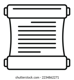 Papyrus scenario icon outline vector. Activity ui. Storyboard book