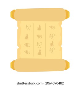 papyrus scroll with egyptian symbols