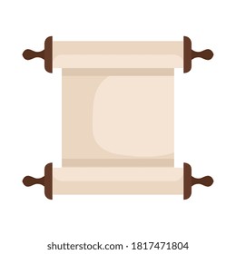 papyrus scroll icon, on white background vector illustration design