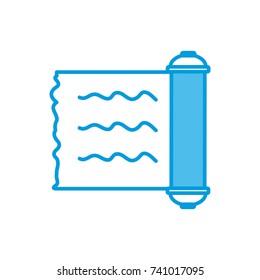 Papyrus scroll isolated