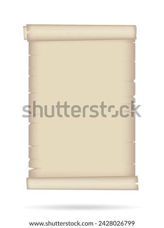 Papyrus scroll. parchment paper with old texture. manuscript vector