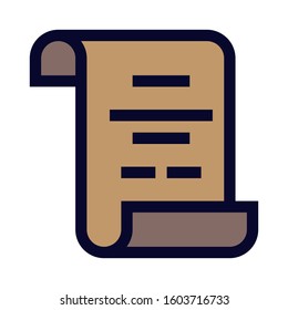 Papyrus. Simple Vector Color Icon.