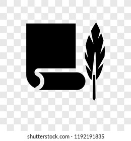 Papyrus vector icon isolated on transparent background, Papyrus transparency logo concept