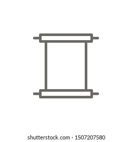 Papyrus, writing icon. Element of theater icon. Thin line icon