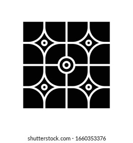 Paquet patterns black icon, concept illustration, vector flat symbol, glyph sign.