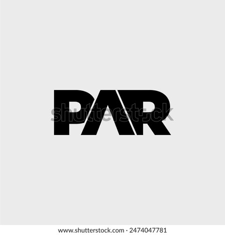 PAR letter monogram typography logo