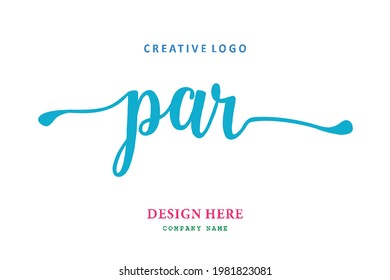 PAR lettering logo is simple, easy to understand and authoritative