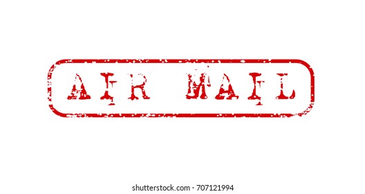 Par mail weathered rubber stamp vector