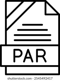 PAR Vector Vector Icon Design Symbol