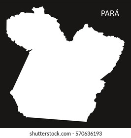 Para Brazil Map black inverted silhouette