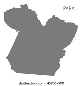 Para Brazil Map grey