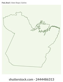 Para, Brazil. Simple vector map. State shape. Outline style. Border of Para. Vector illustration.