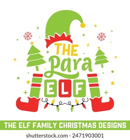 The para elf merry christmas designs, Christmas ELF family designs