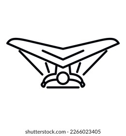 Para glider icon outline vector. Air fly. Plane sky