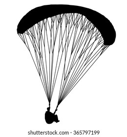 Para glider. Useful Black Vector element.