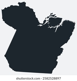 Para map. Just a simple border map. Shape of the state. Flat blank Para outline. Vector boundary illustration.