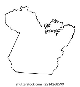 Para Map, state of Brazil. Vector Illustration.