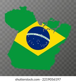 Para Map, state of Brazil. Vector Illustration.