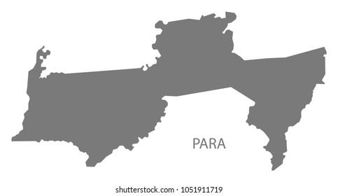 Para map of Suriname grey illustration shape