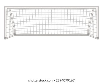 para sports 5-a-side football for the visually impaired, net isolated on a white background