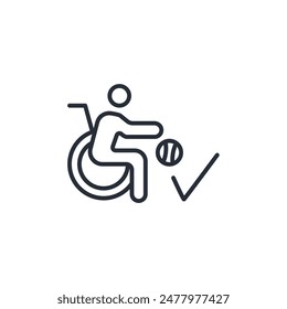 para sports icon. vector.Editable stroke.linear style sign for use web design,logo.Symbol illustration.