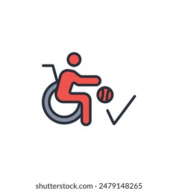 para sports icon. vector.Editable stroke.linear style sign for use web design,logo.Symbol illustration.