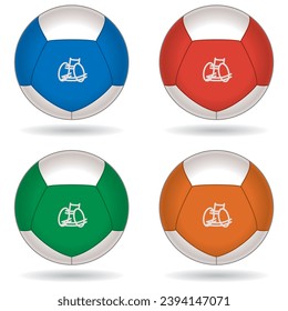 para sports powerchair football oversized for player sitting in specialized powered wheelchair, set of 4 balls in different colours