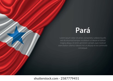 Para state flag on dark background. Symbol of Brazilian heritage.