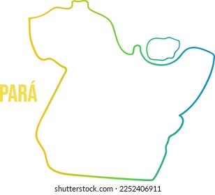 Para state isolated hand drawn map 