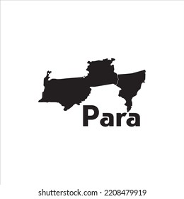 Para Suriname map and black font design on white background