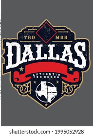 brasão para t shirt \dallas country