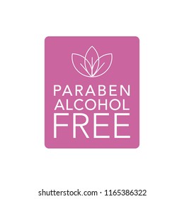 Paraben and alcohol free icon